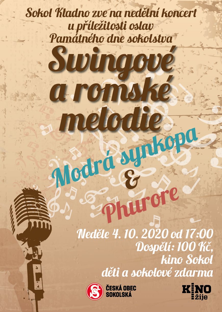 Swingové a romské melodie – koncert sokolských souborů