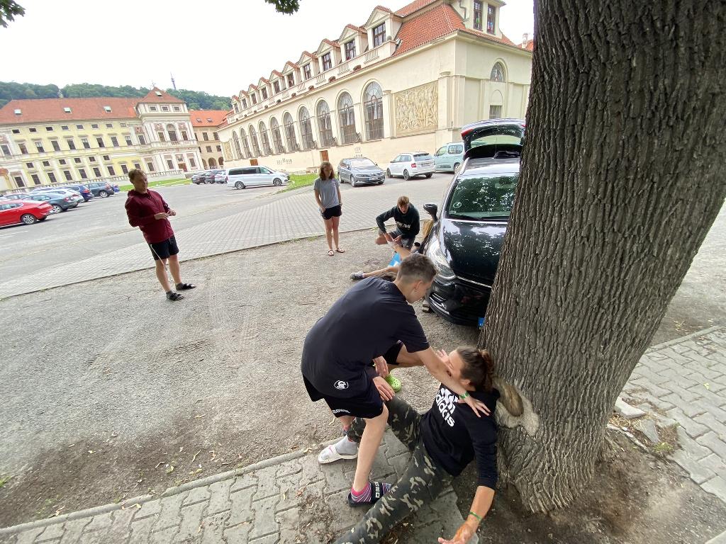 stanoviště s nehodou automobilu