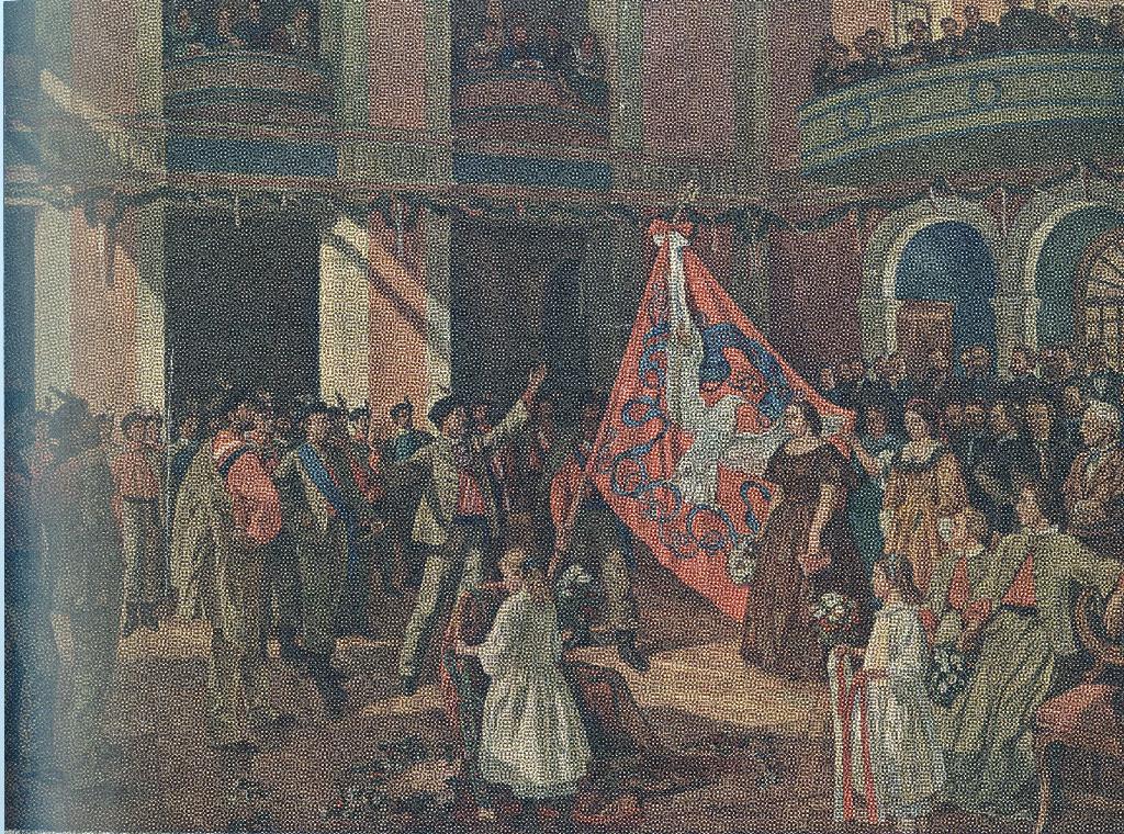 Slavnost rozvinutí sokolského praporu 1862