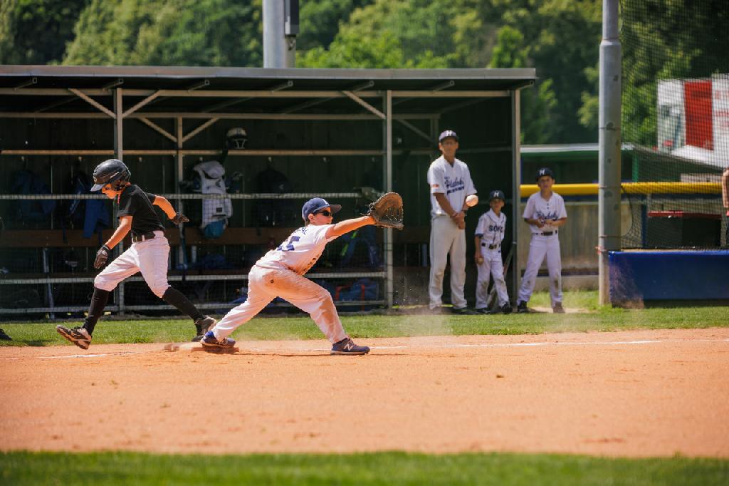 Momentka z turnaje desetiletých baseballistů v Hluboké nad Vltavou