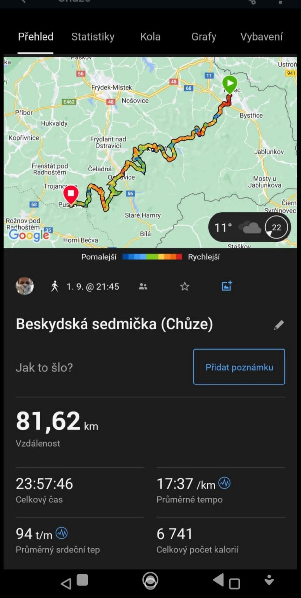 Beskydská sedmička B7 1.9.2023