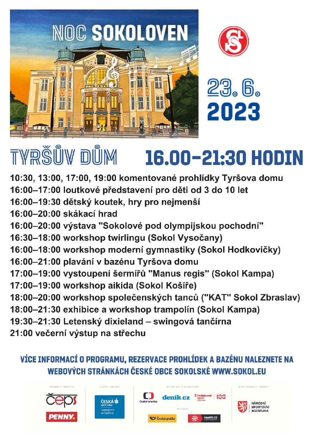 Noc sokoloven 2023 Tyršův dům