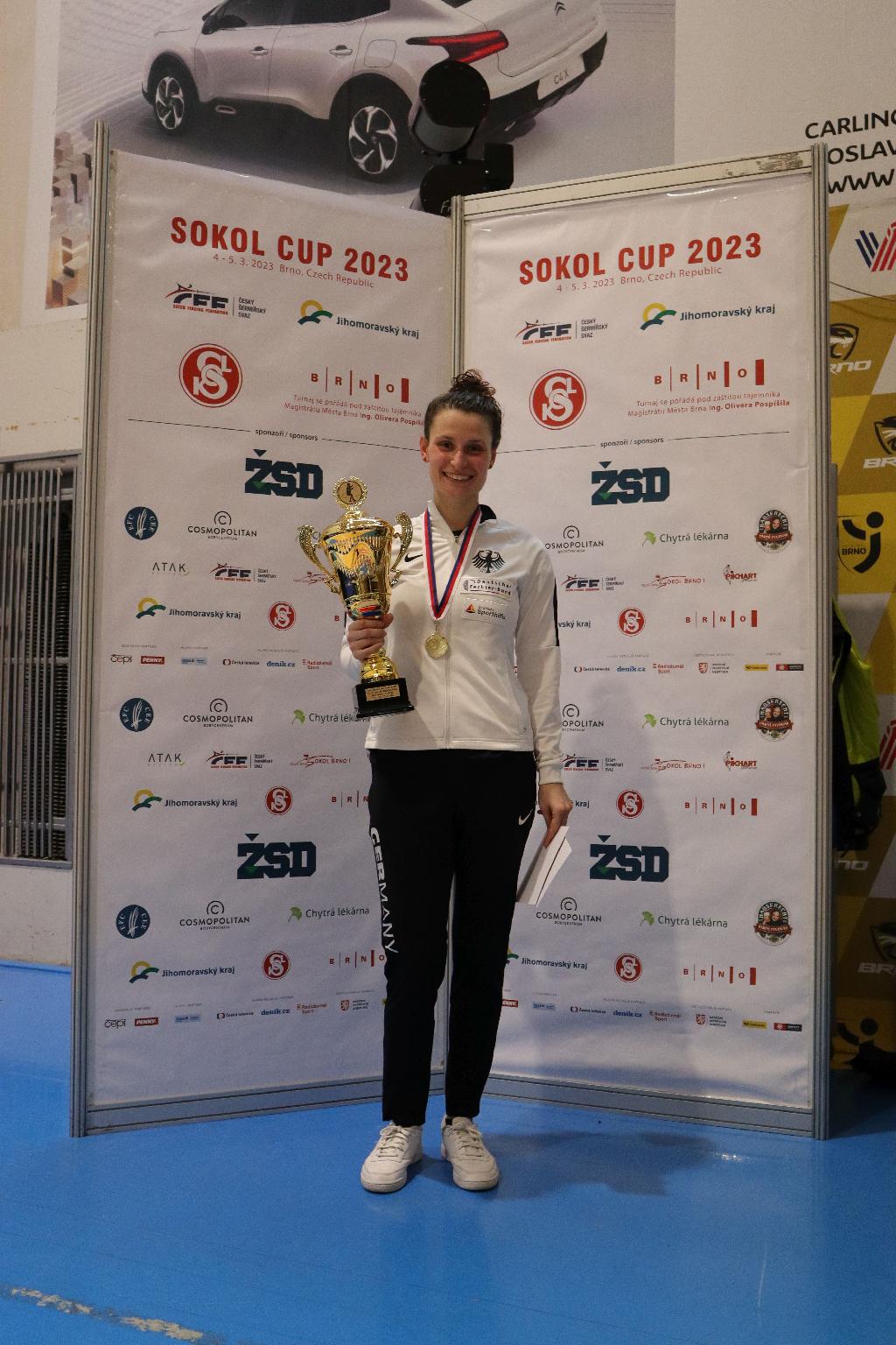 vítězka 53. Moravanka cup v šermu_Leandra Behr z Německa