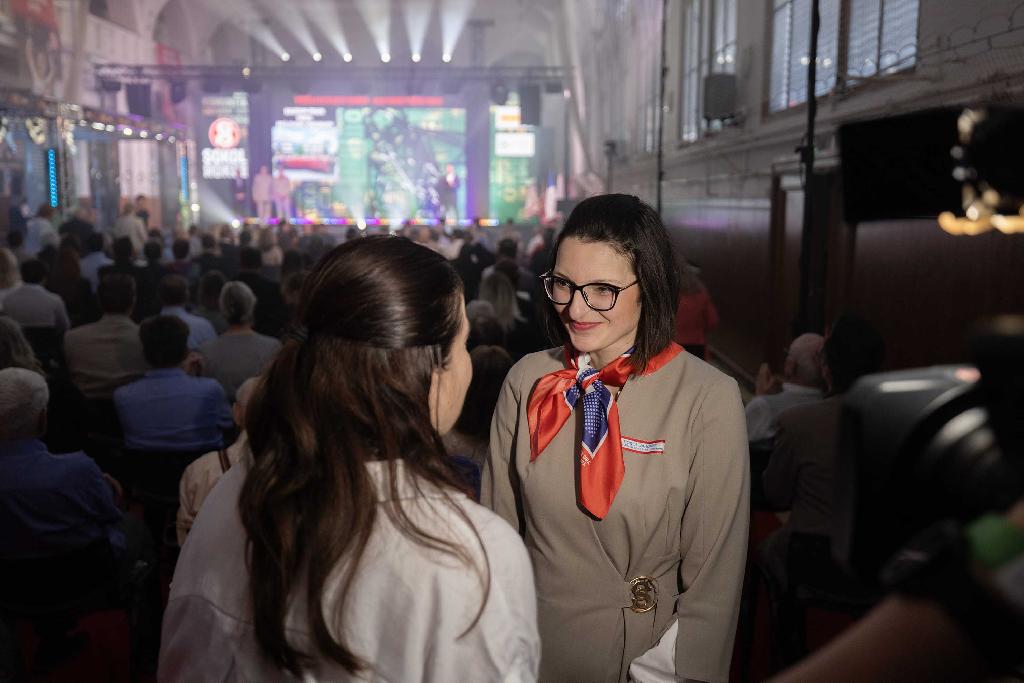 Michaela Ulčová po převzetí ceny Radky Daňkové v Tyršově domě 9. dubna 2026